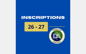 INSCRIPTIONS SAISON 2026-2027 ✍️