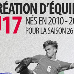 CRÉATION D'UNE CATÉGORIE U17 SAISON 26/27